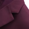 Maiyifu-GJ Men's Slim Fit Double Breasted Jacket Slim Fit Business Daily Prom Blazer Peak Lapel Groom Wedding Party Suit Coat (Dark Red,X-Large) view 3