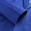 Men's Slim Fit Double Breasted Jacket Slim Fit Business Daily Prom Blazer Peak Lapel Groom Wedding Party Suit Coat (Blue 1,X-Large) view 4