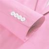 Men's Slim Fit Double Breasted Jacket Slim Fit Business Daily Prom Blazer Peak Lapel Groom Wedding Party Suit Coat (Pink 2,Medium) view 4
