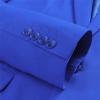 Men's Slim Fit Double Breasted Jacket Slim Fit Business Daily Prom Blazer Peak Lapel Groom Wedding Party Suit Coat (Blue 2,5X-Large) view 4