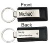 good goods Personalized Engraved Leather Keychain Custom Message Names Keychain Gift for Men Women Boyfriend Keyring (Print Box S2) view 4