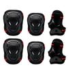 KAUYITWA Protective Gear Sets for Adult/Kids Adjustable Safety Knee Pads and Elbow Pads Wrist Guards for Cycling Skating Roller Skateboard Bike Scooter Outdoor 6 Pcs (Black, L) view 1