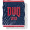 Duquesne University Dukes Logo Dots Silky Touch Sherpa Back Super Soft Throw Blanket,Logo Dots view 1