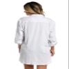 Maxine Of Hollywood Women's Standard Resort Shirt Swimwear Cover Up, White, XS view 2