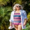 Maxine Of Hollywood Women's Standard Resort Shirt Swimwear Cover Up, White, XS view 3