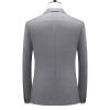 Men's Slim Fit Double Breasted Jacket Slim Fit Business Daily Prom Blazer Peak Lapel Groom Wedding Party Suit Coat (Grey,Medium) view 2