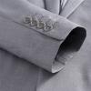 Men's Slim Fit Double Breasted Jacket Slim Fit Business Daily Prom Blazer Peak Lapel Groom Wedding Party Suit Coat (Grey,Medium) view 4