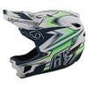 Troy Lee Designs D4 Composite Full Face Mountain Bike Helmet for Max Ventilation Lightweight MIPS EPP EPS Racing Downhill DH BMX MTB - Adult Men Women (Volt White, X-Large) view 1