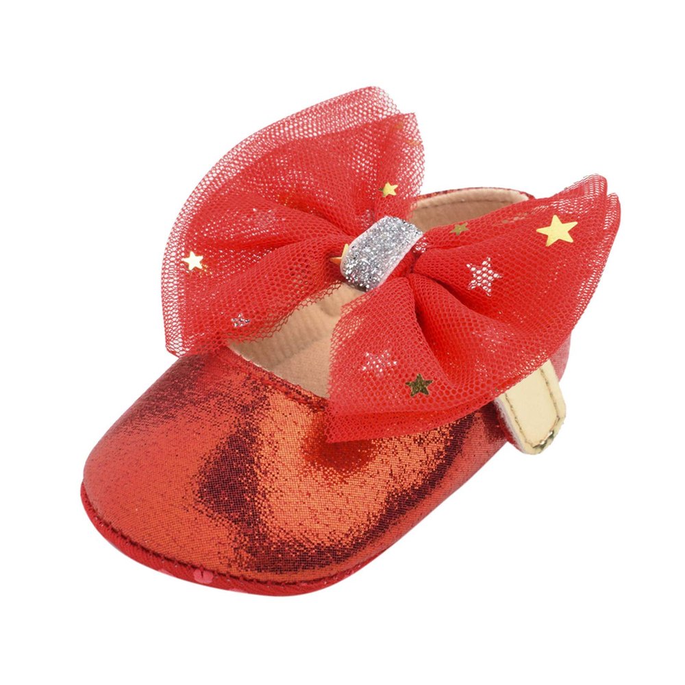 2t Shoes Kids Girls Shoes Sole Rubber Flat First Baby Dress Bowknot Mary Princess Baby Shoes Baby Girl Shoes Lights Red
