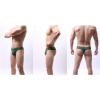 JEsilunmaMY Mens Seamless Underwear Ice Silk Low Rise U Convex Pouch G-String Thong Solid Color Breathable T-Back Panties (Green2,Large) view 4