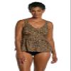 Maxine Of Hollywood Women's Standard Over The Shoulder Empire Tankini Swimsuit Top, Natural//Cougar, 18 view 1