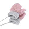 PENINSULA LOVE Toddler Winter Thermal Gloves Warm Knit Mittens Baby String Plush Gloves 1-3Year view 4