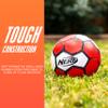 Nerf Proshot Kids Soccer Ball - Size 3 Indoor + Outdoor Youth Soccer Ball + Air Pump Set - Official Size 3 Soft Cover for Boys + Girls - Pump + Inflation Needle Included - Red/White view 2