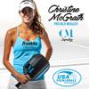 Franklin Sports Pro Pickleball Paddle - Christine McGrath Pro Player Tournament Pickleball Paddle - Polypropylene Paddle with Max Grit Surface - USA Pickleball (USAPA) Approved - Blue - 13mm Core view 4