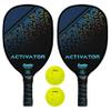 Franklin Sports Activator Pickleball Paddle and Ball Set - (2) Wooden Rackets + (2) X-40 Balls - 2 Player Paddle Set - USA Pickleball (USAPA) Approved view 1