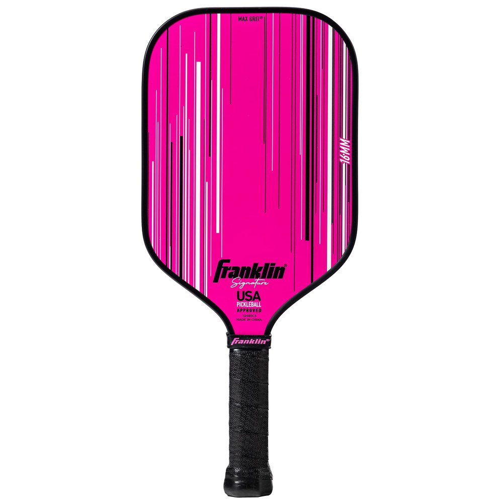 Franklin Sports Pro Pickleball Paddles - Signature Series Pro Paddle with MaxGrit Surface - USA Pickleball (USAPA) Tournament Approved - 16mm Polypropylene Core - Pink