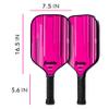 Franklin Sports Pro Pickleball Paddles - Signature Series Pro Paddle with MaxGrit Surface - USA Pickleball (USAPA) Tournament Approved - 16mm Polypropylene Core - Pink view 2