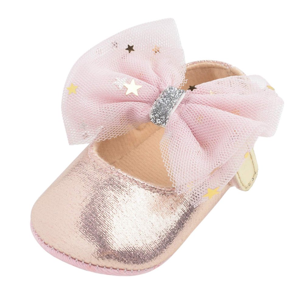 2t Shoes Kids Girls Shoes Sole Rubber Flat First Baby Dress Bowknot Mary Princess Baby Shoes Baby Girl Shoes Lights Pink