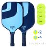 Franklin Sports Pickleball Paddle and Ball Set - (2) Fiberglass Paddles + (4) X-40 Balls - USA Pickleball (USAP) Approved - 2 Player Set view 2