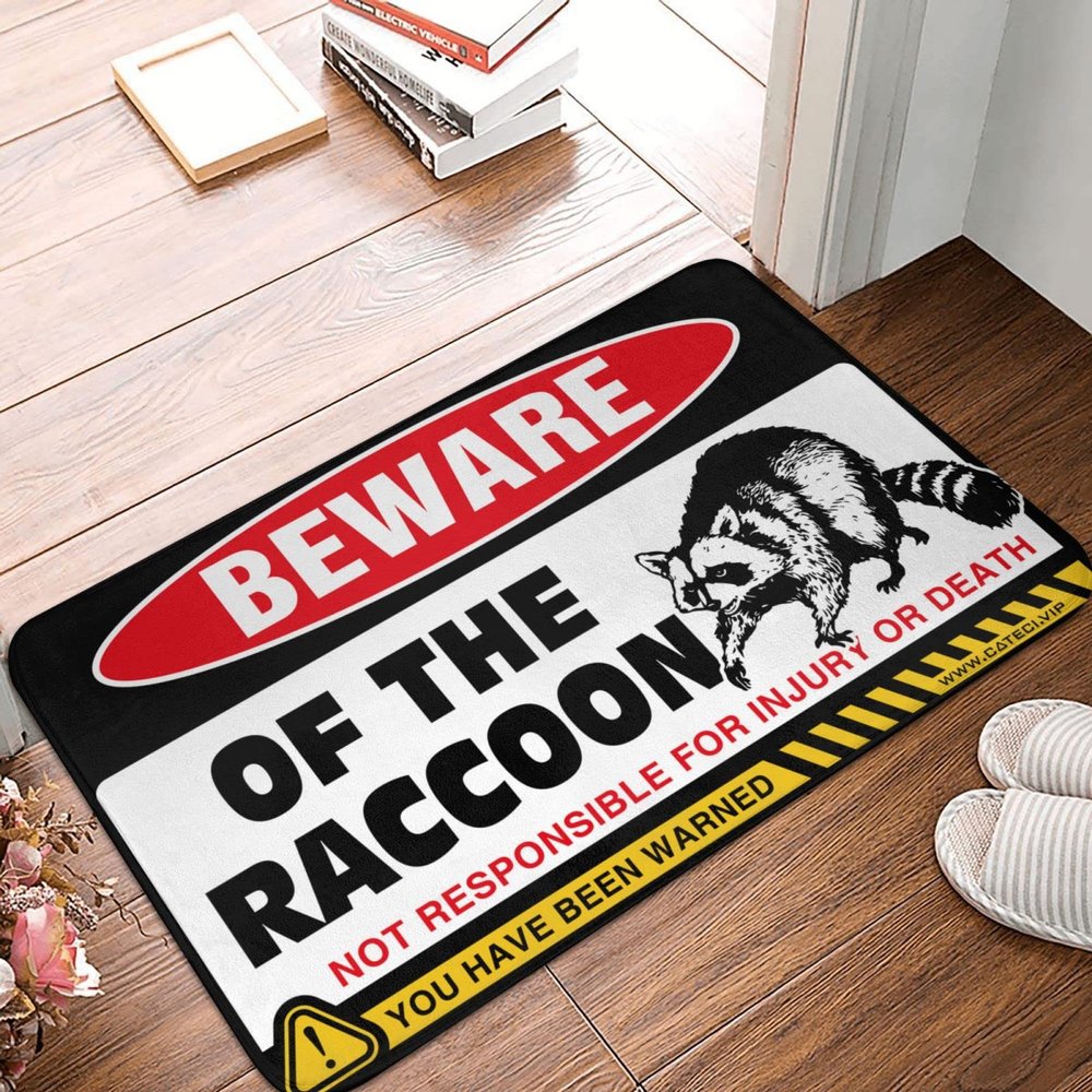 Doors for House Beware of Raccoon Mat Boys Bedroom Decorations Home Sweet Home Door Mat ( Size : 65X90CM )