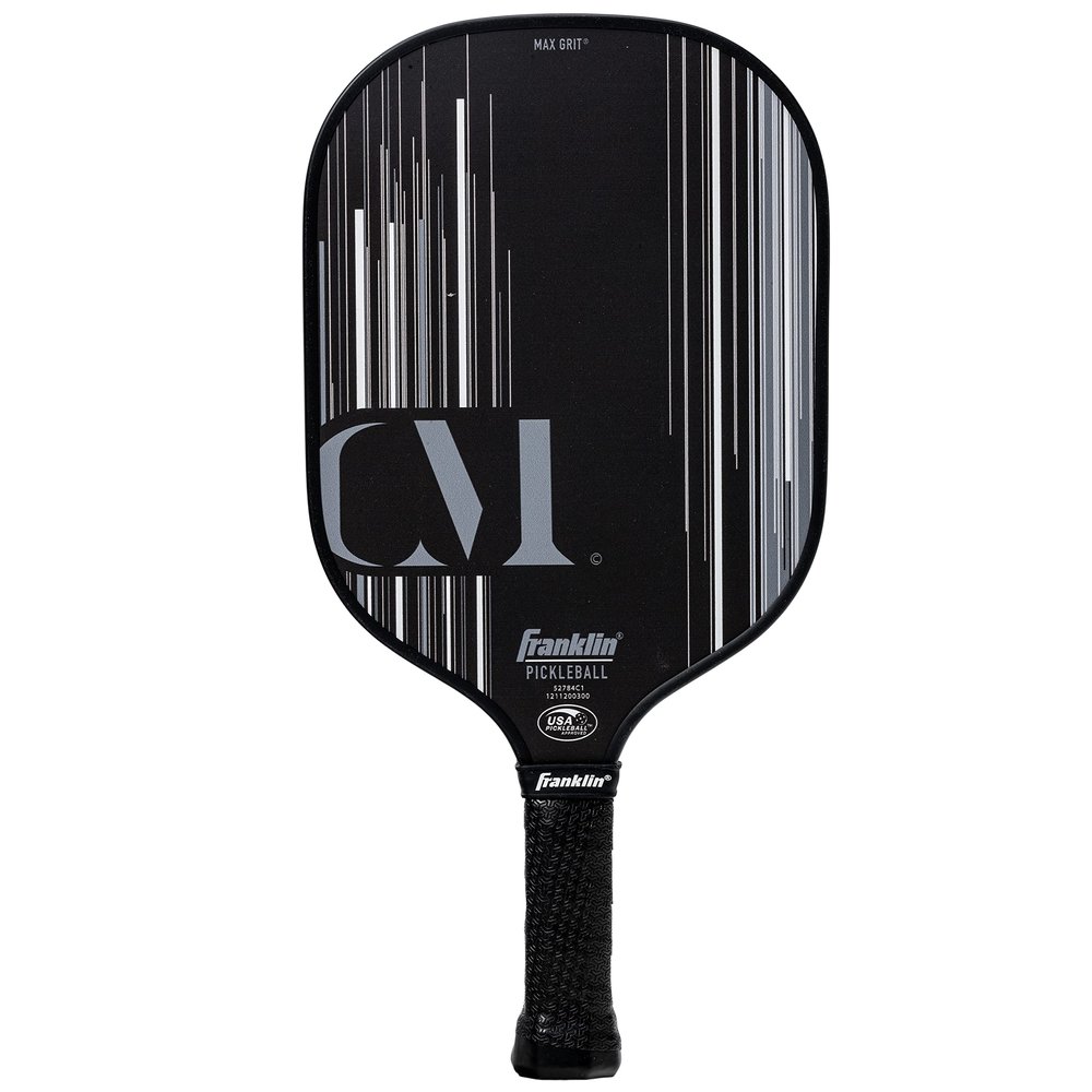 Franklin Sports Pro Pickleball Paddle - Christine McGrath Pro Player Tournament Paddle - Polypropylene Core Racket with Max Grit Surface - USA Pickleball (USAPA) Approved - Black - 13mm Core
