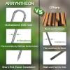 Rebar Stakes 12 Inch 10 Pack Tent Stakes Heavy Duty Metal J Hook, Fence Stakes for Trampoline, Fence, Camping Tent (10, 12") view 2