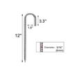 Rebar Stakes 12 Inch 10 Pack Tent Stakes Heavy Duty Metal J Hook, Fence Stakes for Trampoline, Fence, Camping Tent (10, 12") view 3