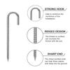 Rebar Stakes 12 Inch 10 Pack Tent Stakes Heavy Duty Metal J Hook, Fence Stakes for Trampoline, Fence, Camping Tent (10, 12") view 4