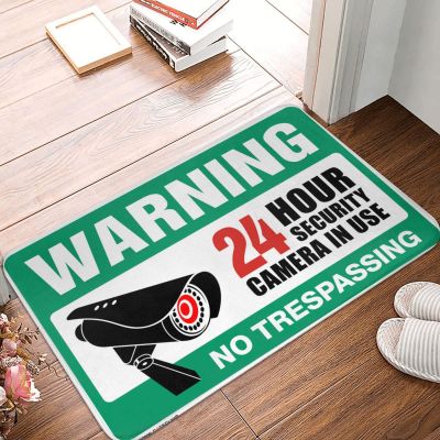 Doormats with Sayings Video Surveillance Signs, No Trespassing Violators Will Be Prosecuteds Mat Emo Room Decor Large Welcome Mats Outdoor ( Size : 50X80CM )