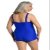 Maxine Of Hollywood Women's Standard Bandeau Sarong One Piece Swimsuit, Cobalt//Grecian Tile, 6 view 2