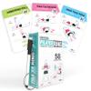 Flexies Pilates Ring Workout Cards -58 Exercise ring Card with Pilates circle Work Out Posture, Instruction & Breathing Tips | Free Dry-Erase Marker & Binding ring|Pilates Equipment Thigh Master guide view 1