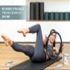 Flexies Pilates Ring Workout Cards -58 Exercise ring Card with Pilates circle Work Out Posture, Instruction & Breathing Tips | Free Dry-Erase Marker & Binding ring|Pilates Equipment Thigh Master guide view 2