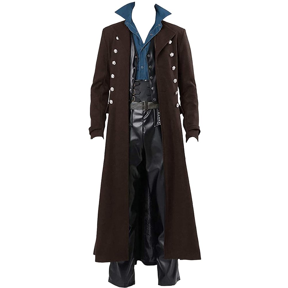 XUNRYAN Mens Victorian Jacket Vintage Steampunk Gothic Renaissance Medieval Frock Coat Cosplay Halloween Costume Tailcoat