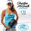 Franklin Sports Pro Pickleball Paddle - Christine McGrath Pro Player Tournament Paddle - Polypropylene Core Racket with Max Grit Surface - USA Pickleball (USAPA) Approved - Blue - 16mm Core view 4