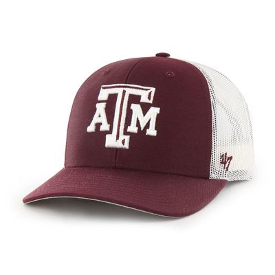 '47 NCAA Men's Trucker Snapback Adjustable Hat (Texas A&M Aggies - Maroon)
