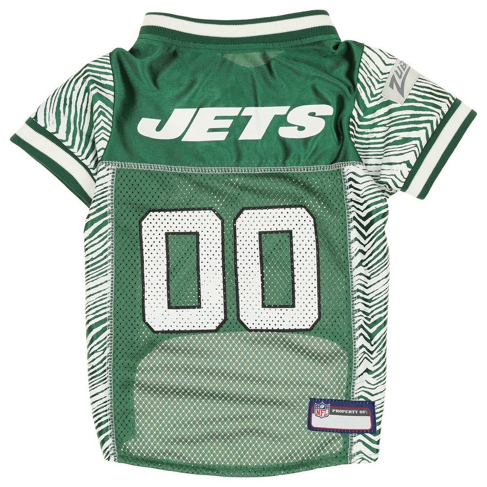 Zubaz NFL Team Pet Jersey for Dogs, New York Jets, XX-Large