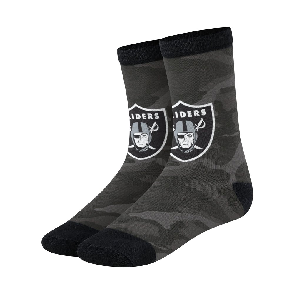 FOCO Las Vegas Raiders NFL Mens Printed Camo Socks - S/M