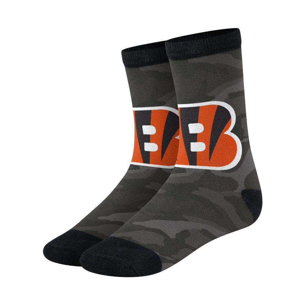 FOCO Cincinnati Bengals NFL Mens Printed Camo Socks - S/M