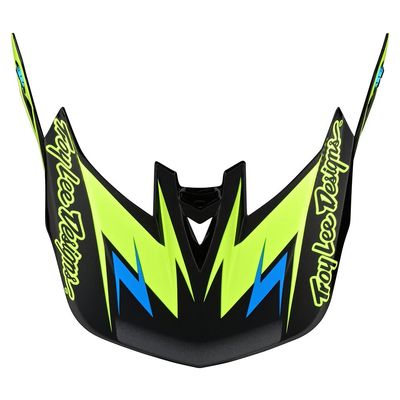 Troy Lee Designs D4 Helmet Visor Volt, Black/Flo Yellow