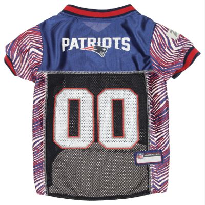 Zubaz NFL Team Pet Jersey for Dogs, New England Patriots, Small