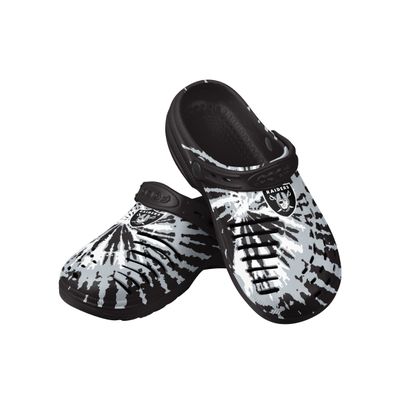 FOCO Las Vegas Raiders NFL Mens Tie-Dye Clog with Strap - M
