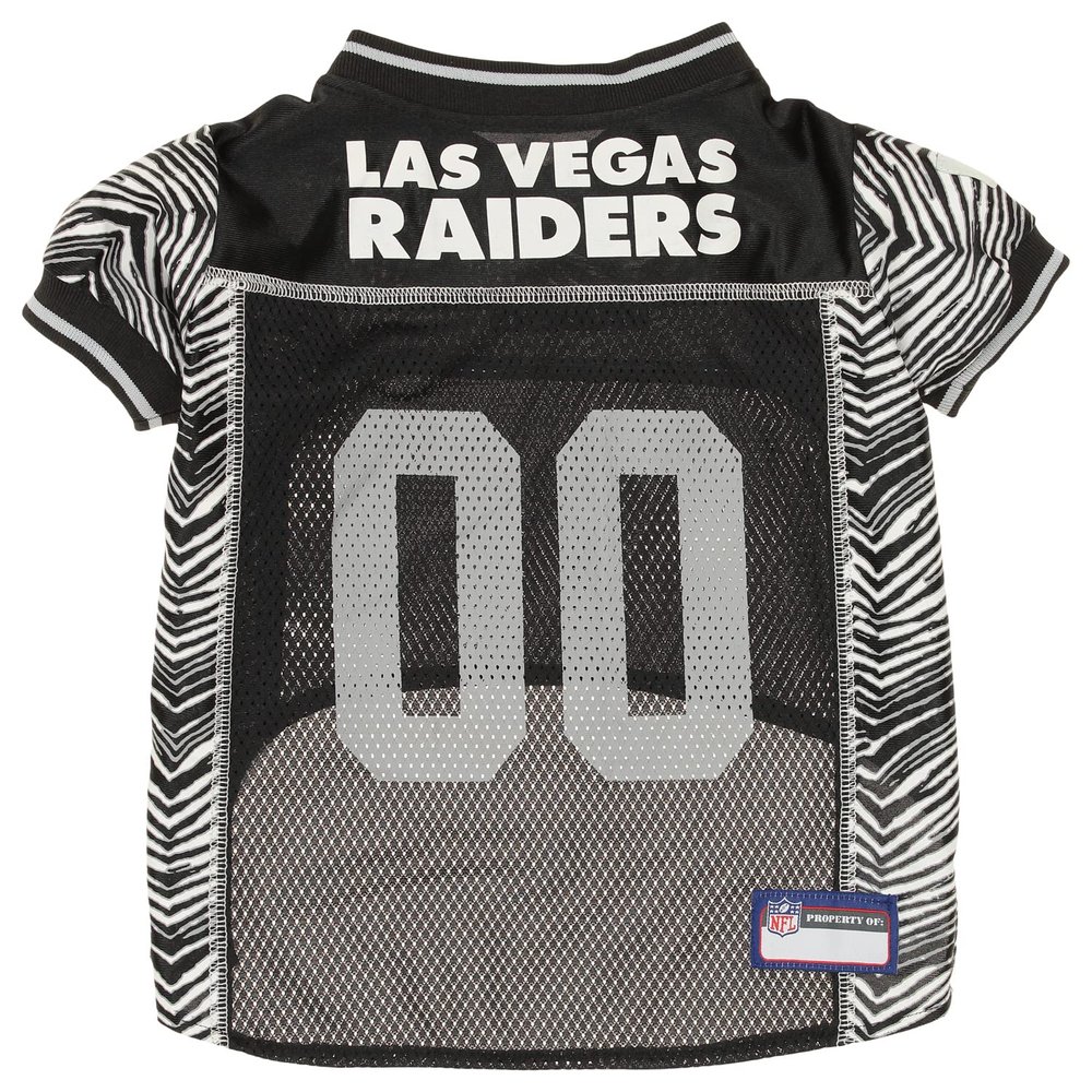 Zubaz NFL Team Pet Jersey for Dogs, Las Vegas Raiders, Small