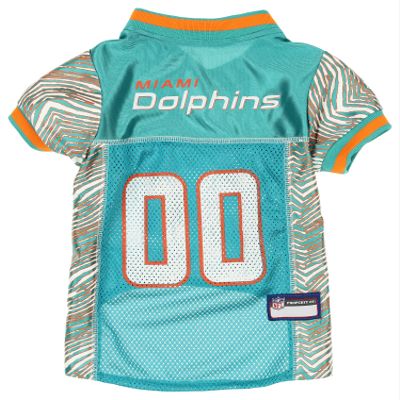 Zubaz NFL Team Pet Jersey for Dogs, Miami Dolphins, Small