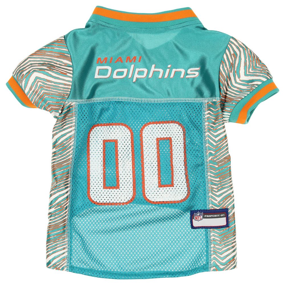 Zubaz NFL Team Pet Jersey for Dogs, Miami Dolphins, Small