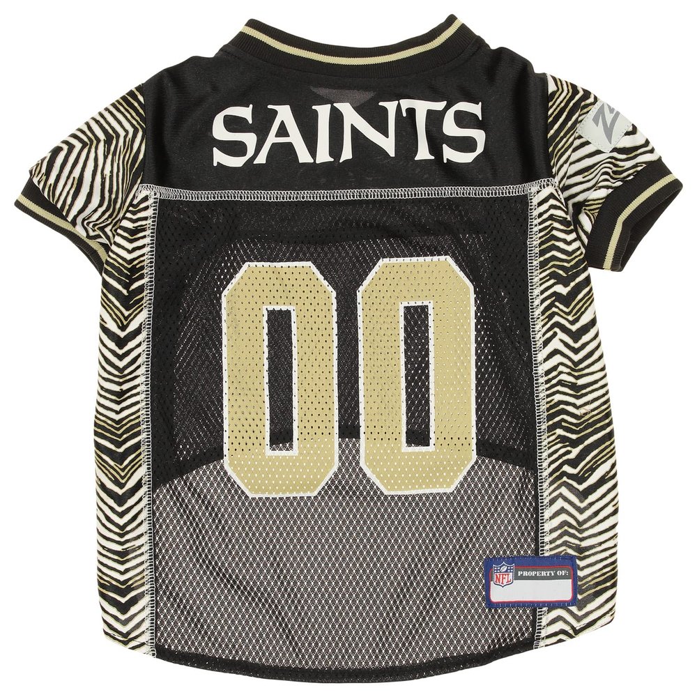 Zubaz NFL Team Pet Jersey for Dogs, New Orleans Saints, XX-Large