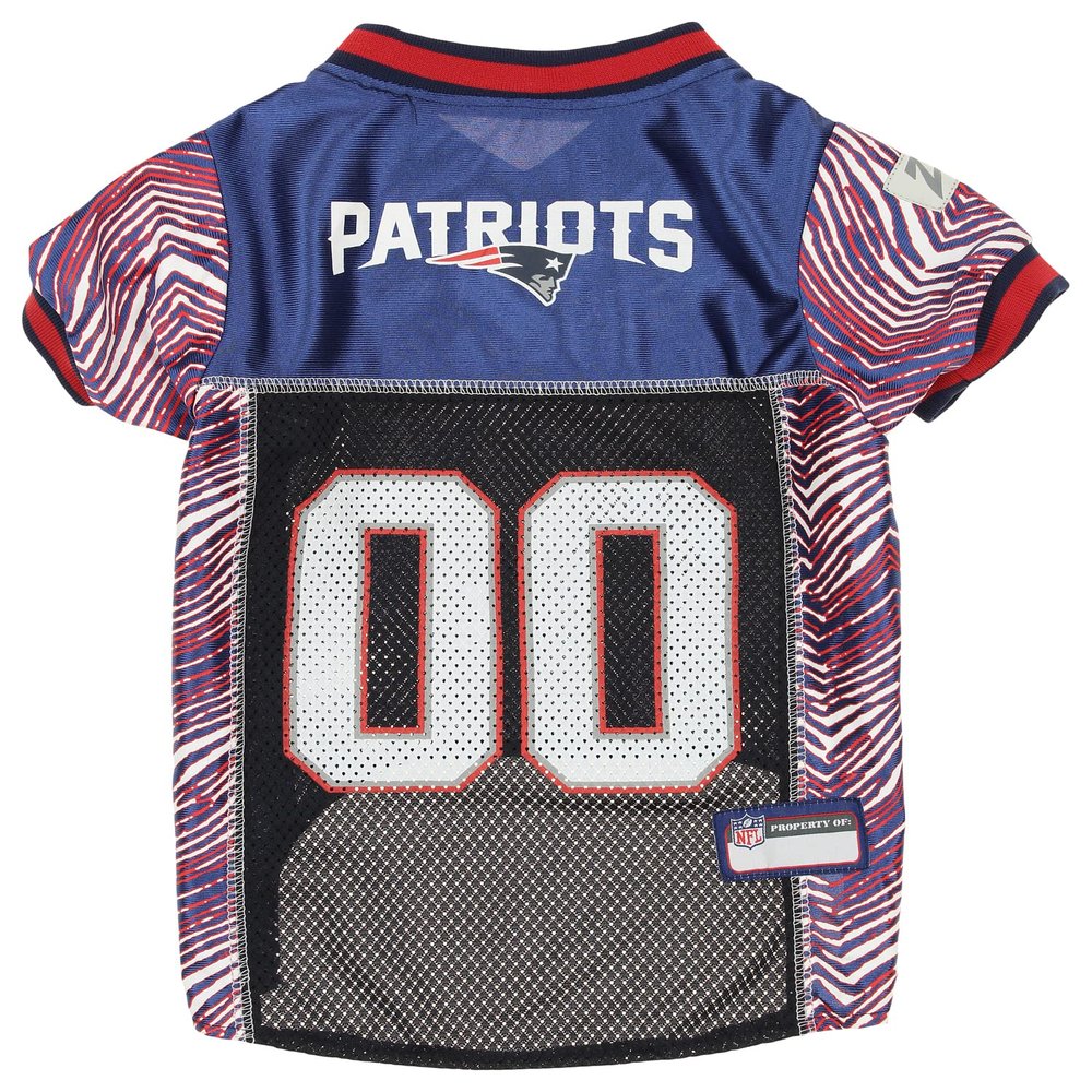 Zubaz NFL Team Pet Jersey for Dogs, New England Patriots, Medium