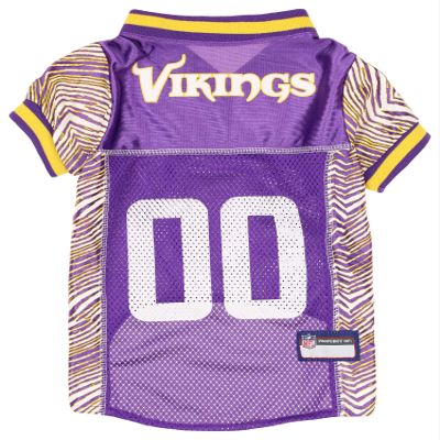 Zubaz NFL Team Pet Jersey for Dogs, Minnesota Vikings, X-Small
