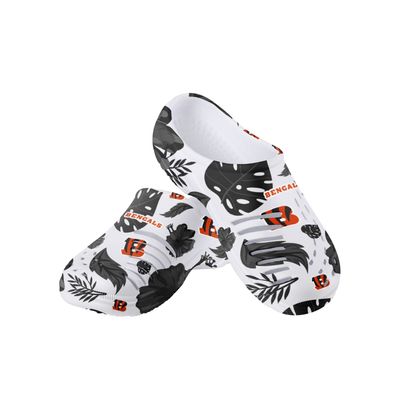 FOCO Cincinnati Bengals NFL Womens Floral White Clog - S