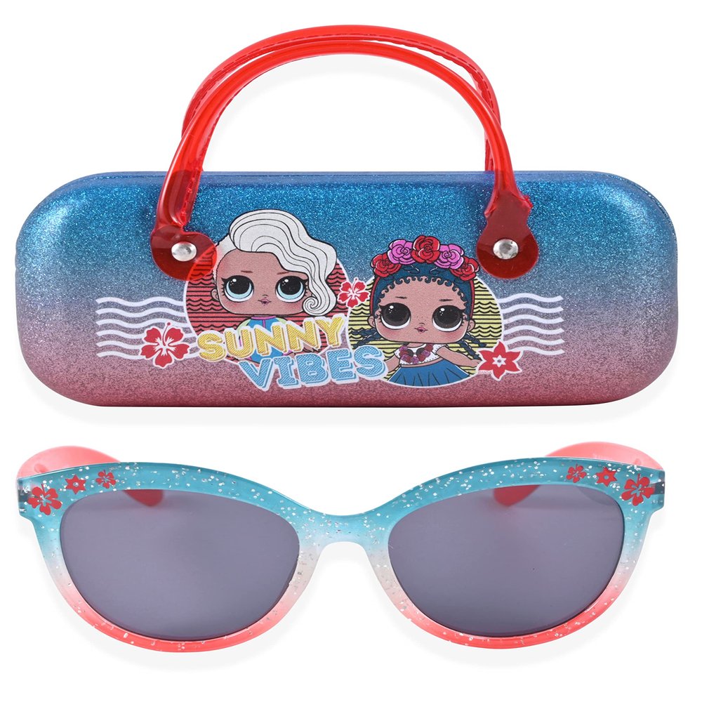 LOL Surprise Kids Sunglasses for Girls, Toddler Sunglasses with Kids Glasses Case