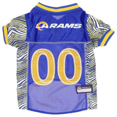 Zubaz NFL Team Pet Jersey for Dogs, Los Angeles Rams, XX-Large